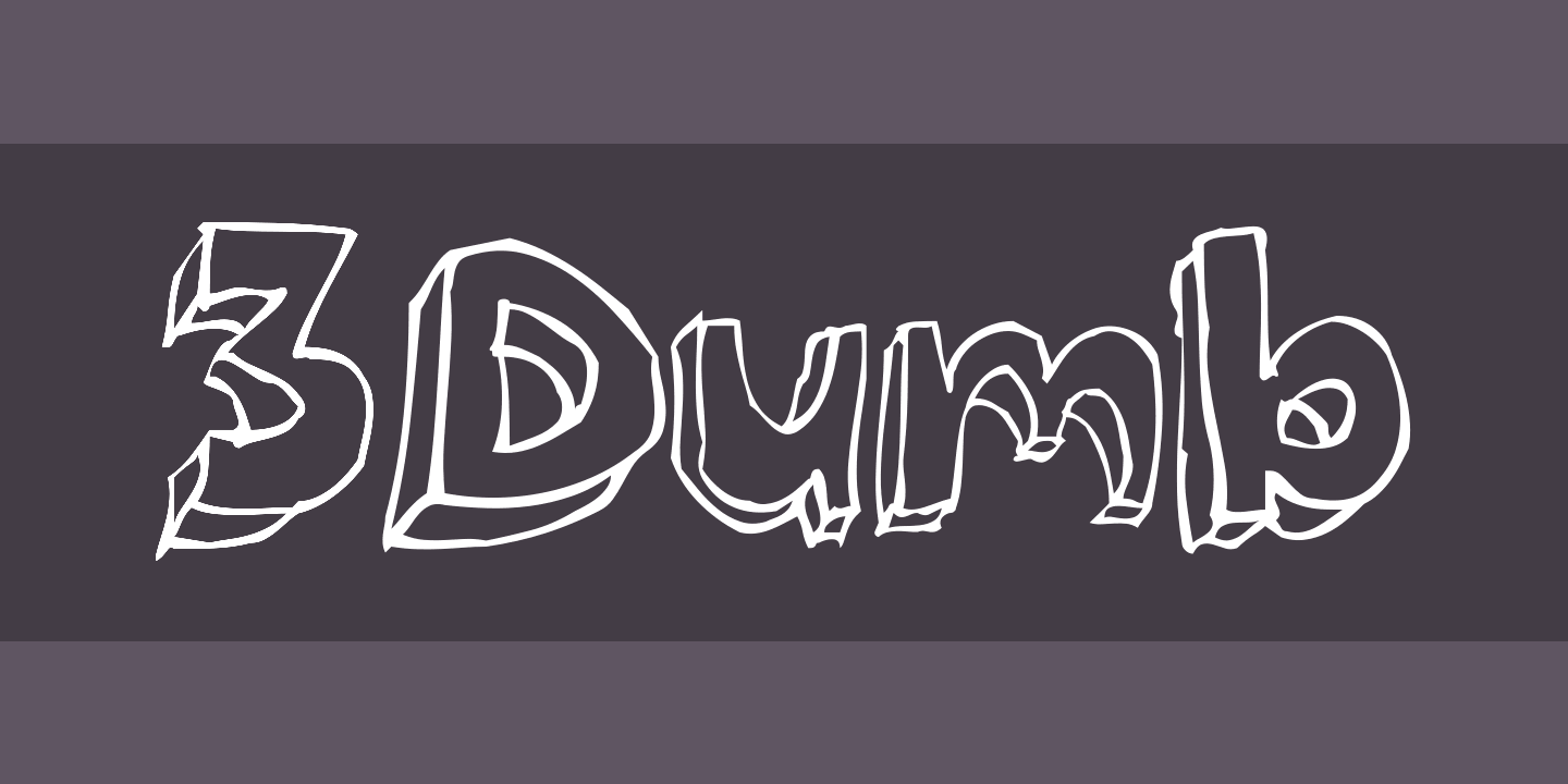 Пример шрифта 3Dumb 3D
